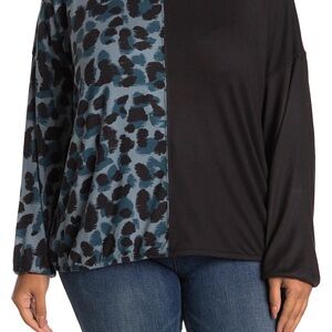 COMO BLU | sweatshirt with contrast